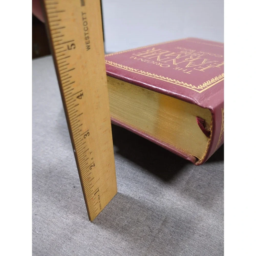 Fannie Farmer Cookbook Leather Bound All Edges Gilt (AEG) 1996 Commemorative Ed.